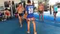 Crafty &amp; brutal technique by Muay Thai legend Lerdsila Phuket Top Team parried teep into jumping oblique kick teep_thumb.jpg