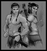 davidkawena Black_and_White_Warriors_by_davidkawena