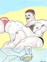 meetno4 beach wrestling held his head underwater