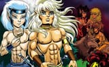 skywise &amp; cutter, bare-chested